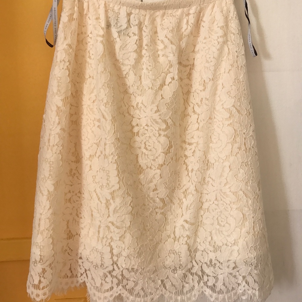 Jenny Yoo ivory lace skirt size 6